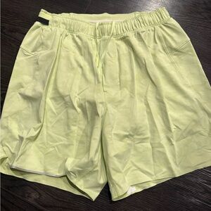 lululemon athletica Surge Light Green Athletic Shorts